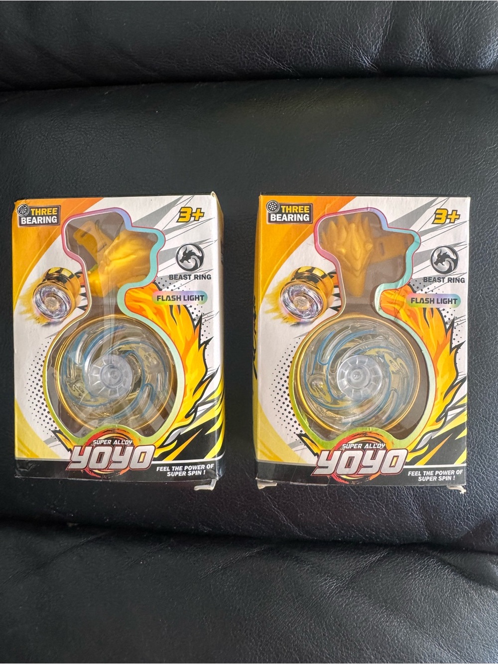 NEW Super Alloy YoYo with Flash Light - Yellow